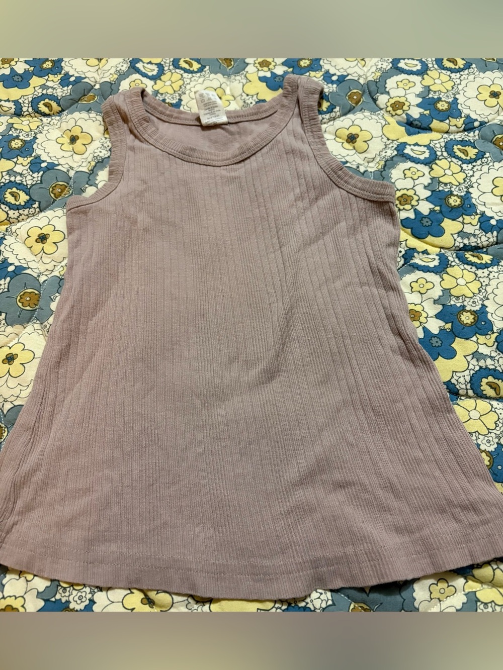 kate quinn girls size 4 to 5 year 2019 ribbed tank top mauve color